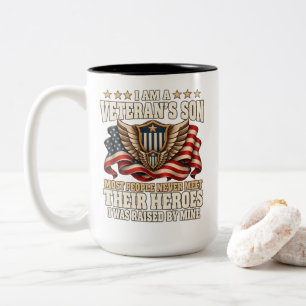 Tasse 2 Couleurs Le fils d'un vétéran n'a jamais rencontré ses héro