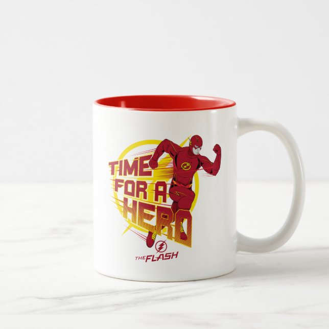 Tasse 2 Couleurs Le Flash | Graphique "Le Temps D'Un Héros" (Droit)