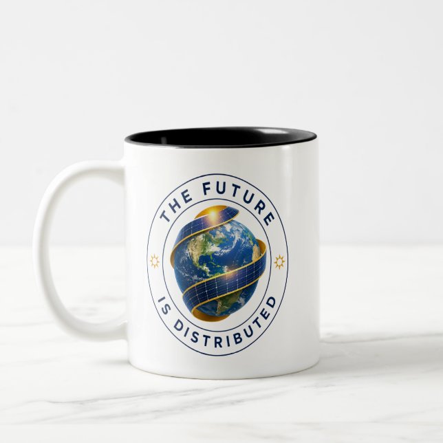 Tasse 2 Couleurs Le futur est distribué (Gauche)