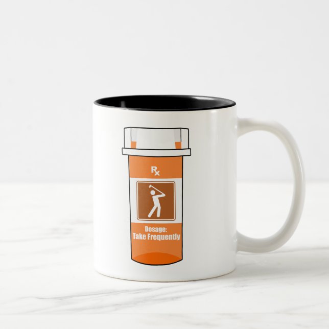 Tasse 2 Couleurs Le golf est ma drogue (Droit)