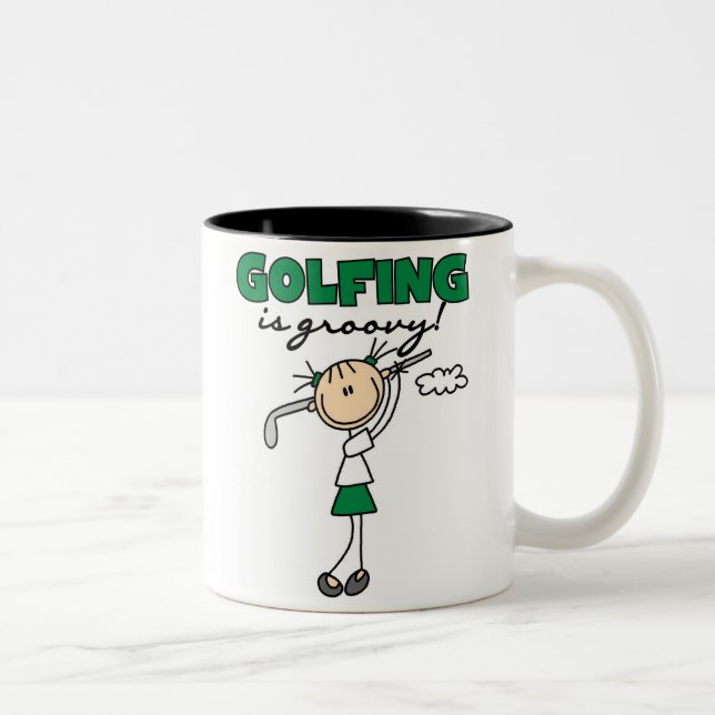 Tasse 2 Couleurs Le golf est super (Droit)