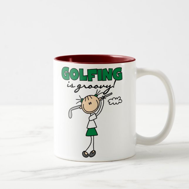 Tasse 2 Couleurs Le golf est super (Droit)