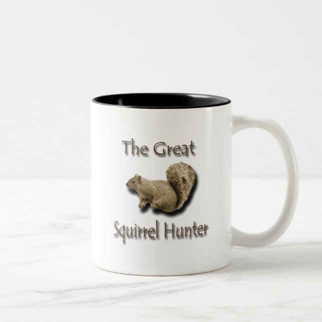 Tasse 2 Couleurs Le grand brun de chasseur d'écureuil (Droit)