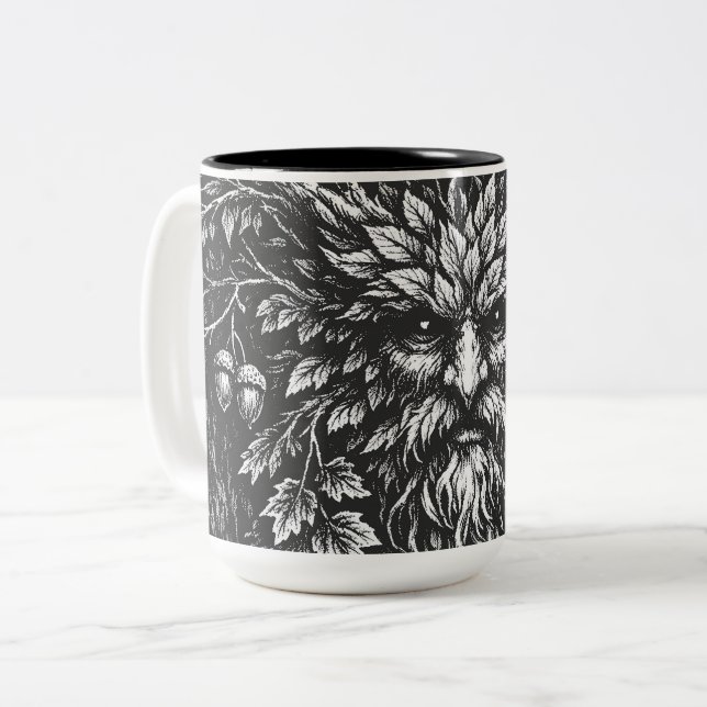 Tasse 2 Couleurs Le Green Man par BurnsInHell (Devant gauche)