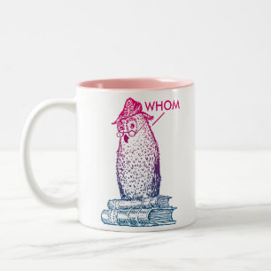 Tasse 2 Couleurs Le hibou de grammaire indique qui