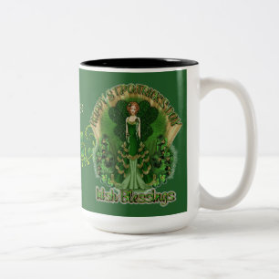 Tasse 2 Couleurs Le jour Mug2 de St Patrick irlandais personnalisé