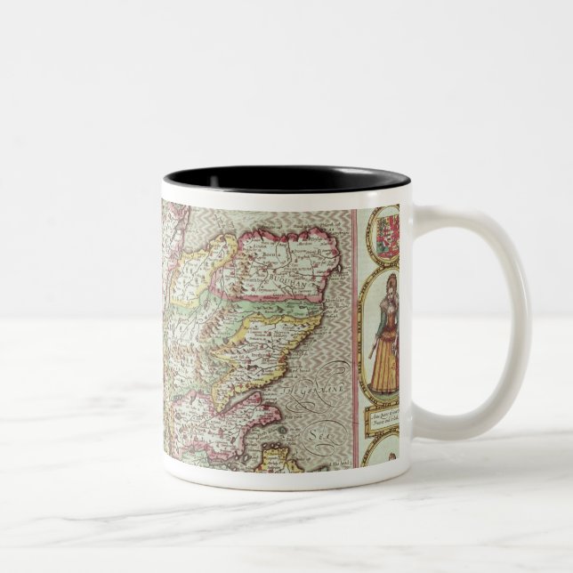Tasse 2 Couleurs Le Kingdome de l'Ecosse, gravé par Jodocus (Droit)