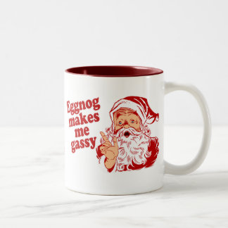 Tasse 2 Couleurs Le lait de poule rend Père Noël grisouteux