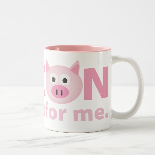 Tasse 2 Couleurs Le lard est bon pour moi (Droit)
