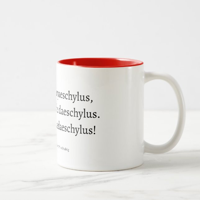 Tasse 2 Couleurs Le livre tombe de la chaise (Eschyle) (Droit)