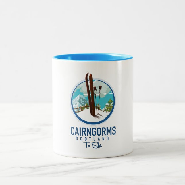 Tasse 2 Couleurs Le logo de Cairngorms scotland (Centre)