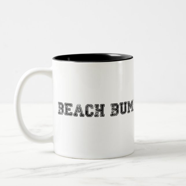 Tasse 2 Couleurs Le logo fané de Beach Bum (Gauche)