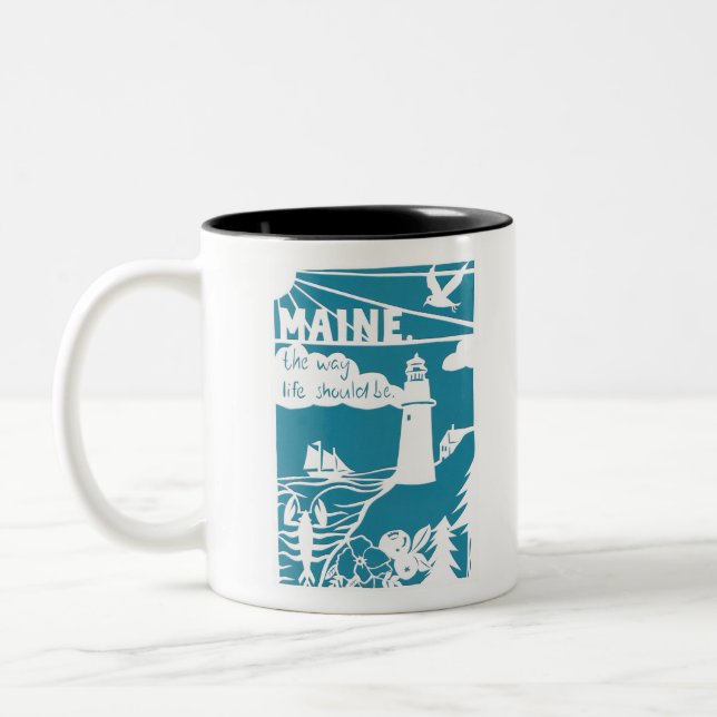 Tasse 2 Couleurs Le Maine - la façon dont la vie devrait être (Gauche)