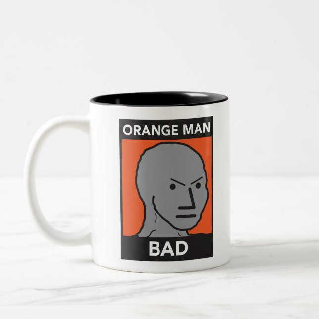Tasse 2 Couleurs Le mauvais orange d'homme (Gauche)