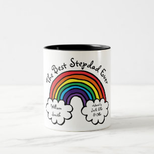Tasse 2 Couleurs Le Meilleur Beau-Père Arc-En-Ciel