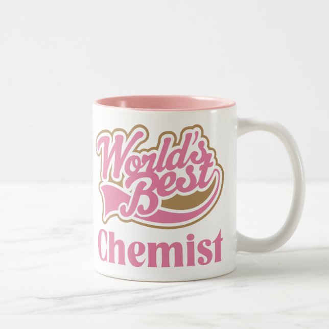 Tasse 2 Couleurs Le meilleur chimiste des mondes roses mignons (Droit)