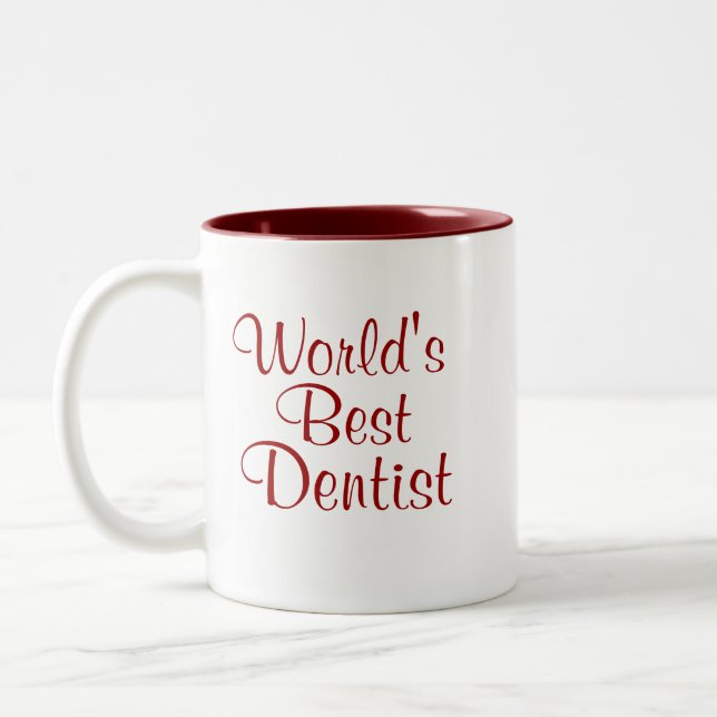 Tasse 2 Couleurs Le meilleur dentiste des mondes (Gauche)