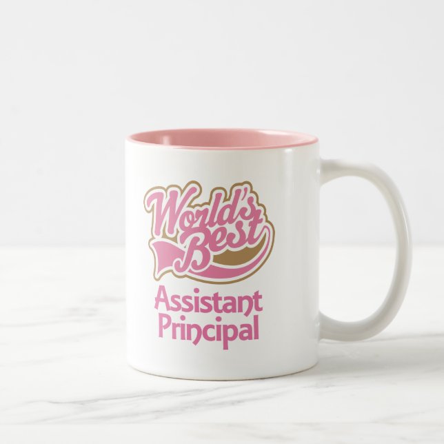 Tasse 2 Couleurs Le meilleur directeur adjoint des mondes roses (Droit)