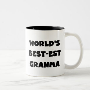 Tasse 2 Couleurs Le Meilleur-est Granma du monde noir et blanc