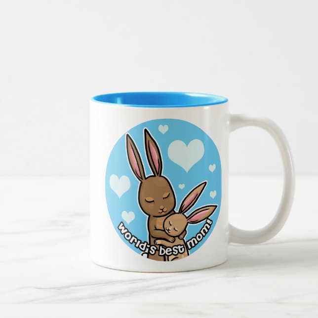 Tasse 2 Couleurs Le meilleur lapin de maman des mondes (Droit)