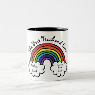 Tasse 2 Couleurs Le Meilleur Mari de Tous les Temps Arc-en-Ciel
