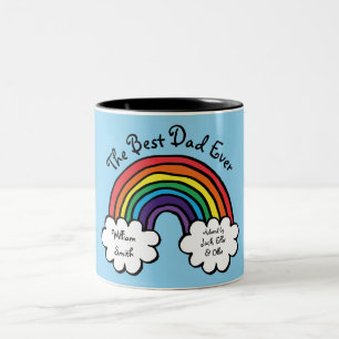 Tasse 2 Couleurs Le Meilleur Papa, Daddy, Père Jamais Bleu Arc-en-c