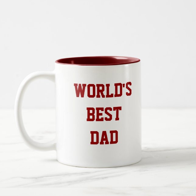 Tasse 2 Couleurs Le meilleur papa du monde (Gauche)