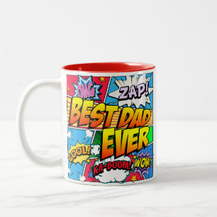 Tasse 2 Couleurs Le meilleur papa personnalisent jamais la bande