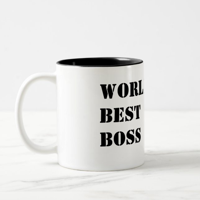 Tasse 2 Couleurs Le meilleur patron du monde (Gauche)