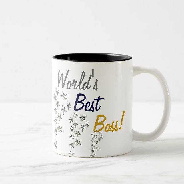 Tasse 2 Couleurs Le meilleur patron du monde (Droit)