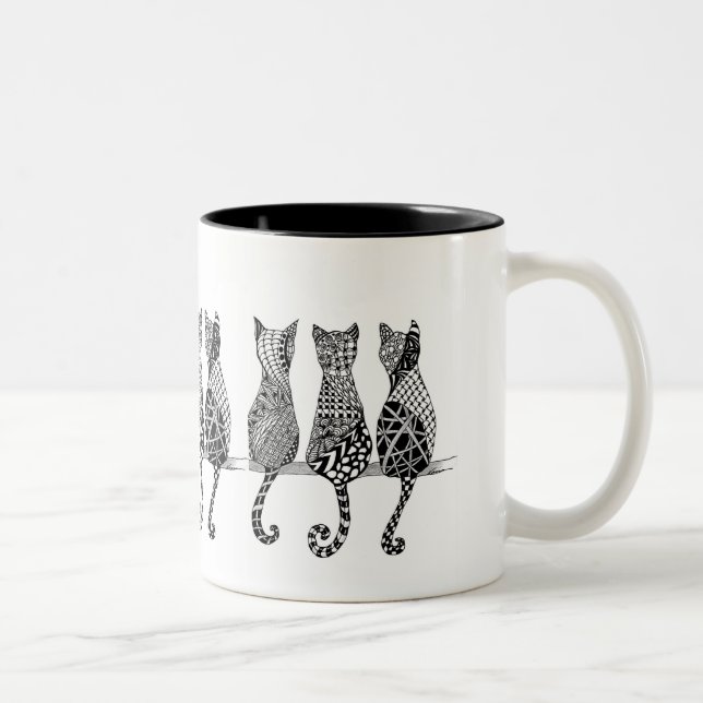 Tasse 2 Couleurs Le miaou du chat (Droit)