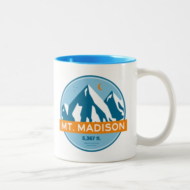Tasse 2 Couleurs Le Mont Madison New Hampshire Stars Moon (Droit)