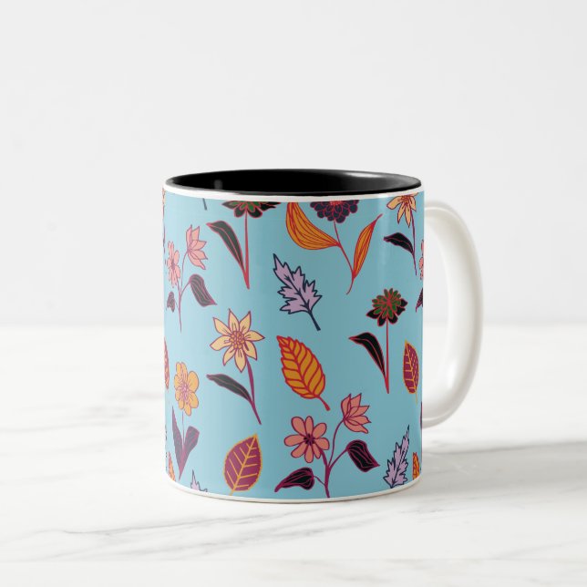 Tasse 2 Couleurs Le Motif de Valentine (Devant droit)