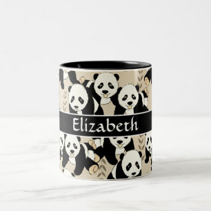 Tasse 2 Couleurs Le motif graphique d'ours panda personnalisent