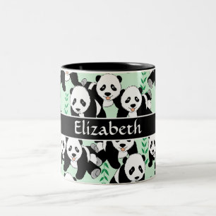 Tasse 2 Couleurs Le motif graphique d'ours panda personnalisent