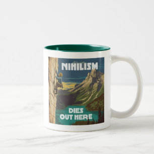 Tasse 2 Couleurs Le nihilisme meurt ici Escalade rock