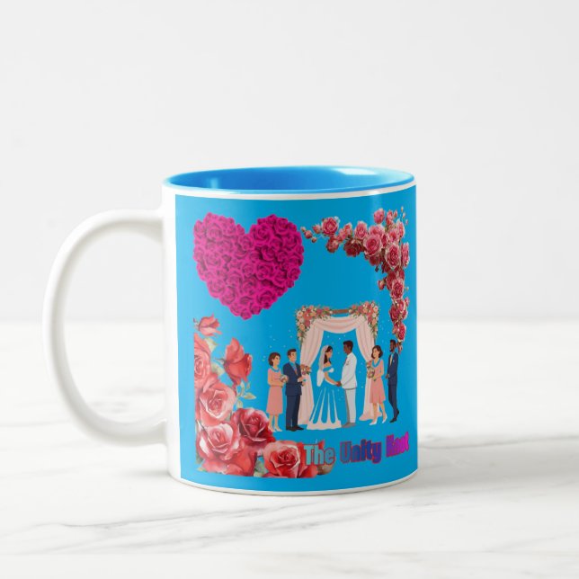 Tasse 2 Couleurs Le Nœud d'Unity azur (Gauche)