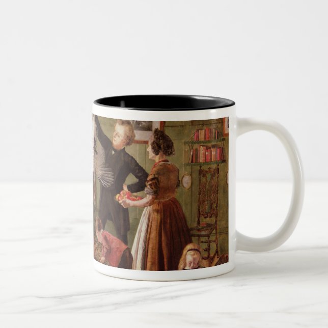 Tasse 2 Couleurs Le panier de Noël (Droit)