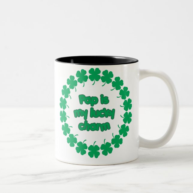 Tasse 2 Couleurs Le PAP est mon charme chanceux (Droit)