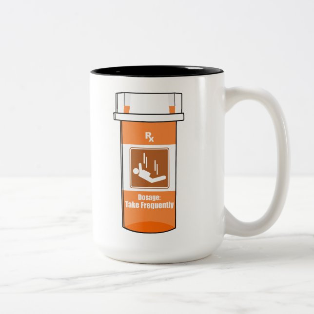 Tasse 2 Couleurs Le parachutisme est ma drogue (Droit)
