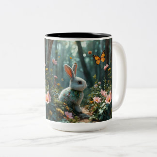 Tasse 2 Couleurs "Le paradis florissant de Bunny : une aventure for