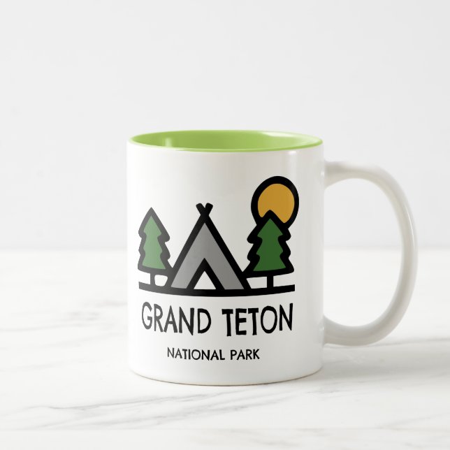 Tasse 2 Couleurs Le Parc national de Grand Teton (Droit)