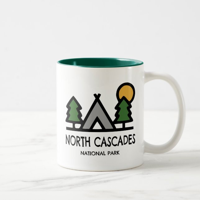 Tasse 2 Couleurs Le Parc national de North Cascades (Droit)