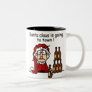 Tasse 2 Couleurs Le Père Noël va en ville