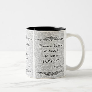 Tasse 2 Couleurs Le pessimisme conduit à la faiblesse - Citation po