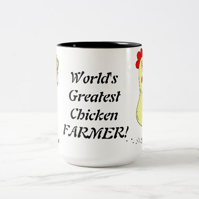 Tasse 2 Couleurs Le plus grand agriculteur du poulet du monde (Centre)