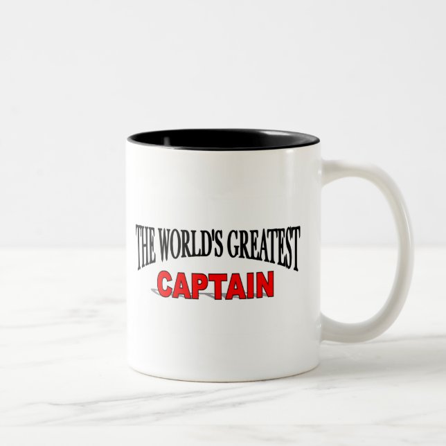 Tasse 2 Couleurs Le plus grand capitaine du monde (Droit)
