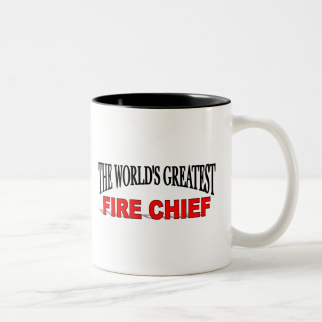 Tasse 2 Couleurs Le plus grand chef des pompiers du monde (Droit)