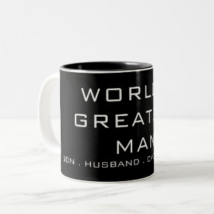 Tasse 2 Couleurs Le plus grand homme du monde - Fils, Mari, Papa, G
