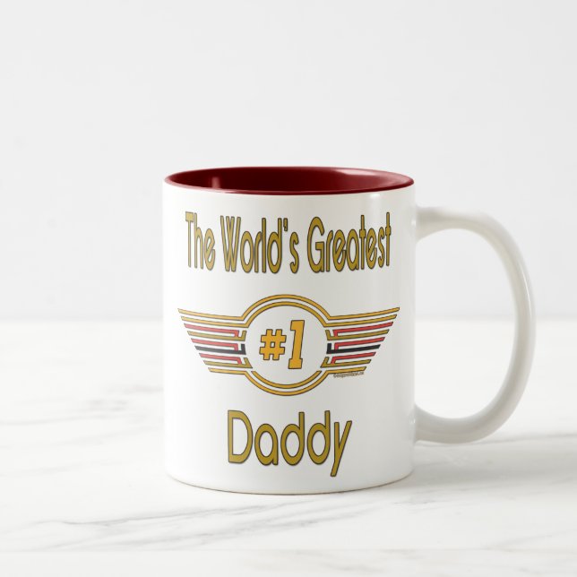 Tasse 2 Couleurs Le plus grand papa du monde (Droit)